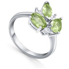 Silver WINGS Кольцо 21knys1520-155 с хризолитом, размер 16