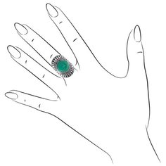 Silver WINGS Кольцо 010020-40-257 с бирюзой, размер 18