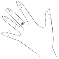 Silver WINGS Кольцо 21knys1356-155 с танзанитом, размер 17