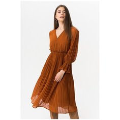 Платье с юбкой-плиссе 26016032 Коричневый 46 Y.A.S
