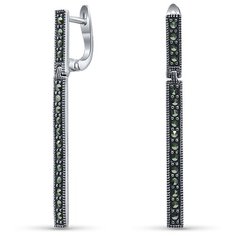 Silver WINGS Серьги из серебра марказит 221531-39