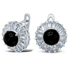 Silver WINGS Серьги из серебра, оникс, 22eeafa00899-19