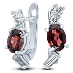 Silver WINGS Серьги из серебра, гранат, 02eeafa00544-19