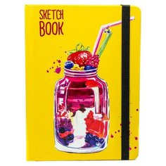 Скетчбук Prof-Press Коктейль 21 х 14.8 см (A5), 80 л. желтый Проф Пресс