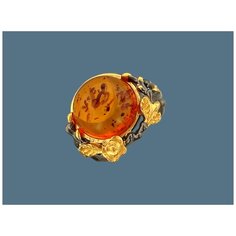 Балтийское золото Серебряное кольцо с малахит 51К452019ПЧ, размер 19