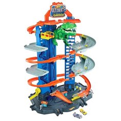 Набор игровой Hot Wheels Сити Невообразимый гараж с тиранозавром GJL14