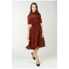 Приталенное платье с расклешенной юбкой 27005333 Красный 42-44 Noisy May