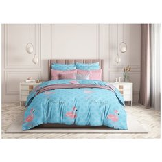 Постельное белье семейное Guten Morgen Flamingo, перкаль, 2 наволочки 50 х 70 см, розовый