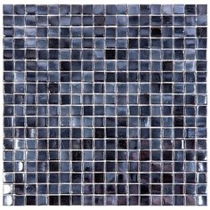 NB507 Мозаика одноцветная чип 15 стекло Alma Mono Color серый темный квадрат глянцевый перламутр