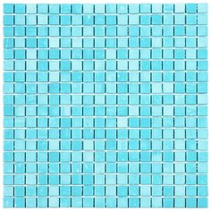 N10 Мозаика одноцветная чип 15 стекло Alma Mono Color голубой квадрат глянцевый