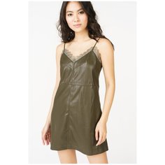 Короткое платье-комбинация с кружевом SS18-07-0556-FS Хаки 42 T Skirt