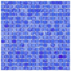 NC0321 Мозаика одноцветная чип 15 стекло Alma Mono Color синий квадрат глянцевый