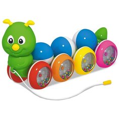 Каталка-игрушка Stellar Гусеница с шариками (01391) зеленый/голубой/белый Стеллар