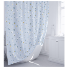 Штора для ванны Fixsen Garden 180x200 см, полиэстер, цвет синий