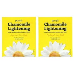 Petitfee Гидрогелевая маска для лица с ромашкой Chamomile Lightening Hydrogel Face Mask, 2 шт