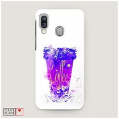 Чехол Пластиковый Samsung Galaxy A40 Кофейный стакан арт Case Place