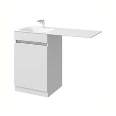 Тумба под умывальник Aqwella Forma 115(55) напольная с корзиной слева, белый FOR0105KL