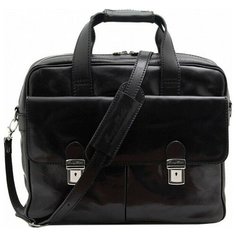Кожаная сумка для ноутбука Tuscany Leather Reggio emilia TL140889 Черный