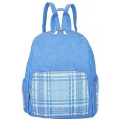 Рюкзак OrsOro DS-0142 сине- голубая клетка