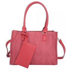 Сумка тоут для женщин OrsOro, искусственная кожа, темная роза