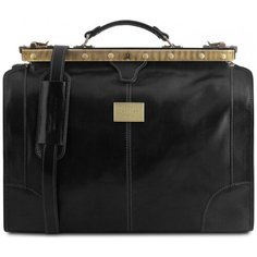 Дорожный кожаный саквояж Tuscany Leather Madrid TL1023 Черный