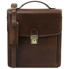 Кожаная барсетка Tuscany Leather David TL141425 Темно- коричневый