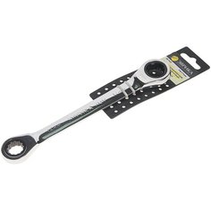 Ключ накидной ER-71417H трещоточный 14х17мм (на держателе) эврика 10/160