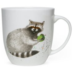 Кружка PrioritY костяной фарфор в подарочной коробке "Енот" коллекция «Наглая рыжая морда» 350 мл.