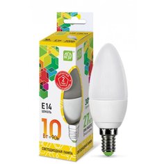 Лампа светодиодная ASD LED-СВЕЧА-STD 3000K, E14, C38, 10Вт, 3000 К
