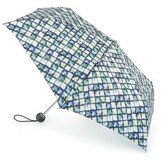 Зонт Механика 3 сложения Складной Fulton Superslim цвет Сине-голубой размер L553-2622