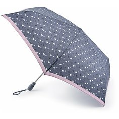 Зонт Автомат 3 сложения Складной Fulton OpenClose Superslim цвет Серо-розовый размер L711-4129