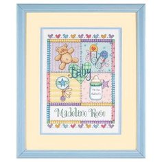 Dimensions Набор для вышивания крестиком Baby Squares Birth Record 23 x 30 см (73104)