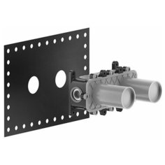 GS Встраиваемая часть для смесителя для душа на 2 выхода, Steel Brushed Gessi