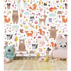 Фотообои в детскую Luxury Walls AM01103 "Лесная вечеринка" 300х270