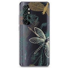 Силиконовый чехол "Тени стрекоз" на Xiaomi Mi Note 10 lite / Сяоми Ми Нот 10 лайт Case Place
