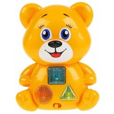 Интерактивная развивающая игрушка Умка Мишка-сказочник (HT843-R), желтый