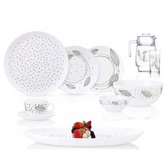 Столовый сервиз Luminarc Diwali Sketch P7272, 6 персон, 46 предм., белый/серый