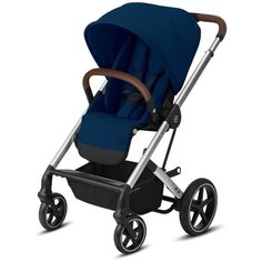 Прогулочная коляска Cybex Balios S Lux, Navy blue/silver frame, цвет шасси: серебристый