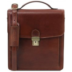 Кожаная барсетка Tuscany Leather David TL141425 Коричневый