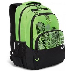 Рюкзак Grizzly RU-130-4 черный- салатовый