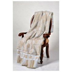 ТМ Ярослав Одеяло 70% шерсть жаккард 170х205 Круг бежевый 29_7