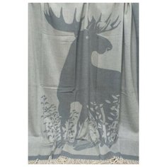 ТМ Ярослав Плед 50% шерсть 170x200 арт. Лось (серый)