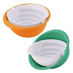 Миска-дуршлаг для мытья фруктов и овощей "2-в-1" МультиДом