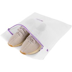 Мешок - сетка для стирки обуви 40х38 см Белый с сиреневым EL Casa