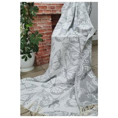 ТМ Ярослав Плед 100% хлопок жаккард 170x200 арт. 11 Бабочки пл. 340 гр.