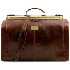 Дорожный кожаный саквояж Tuscany Leather Madrid большой размер TL1022 Коричневый