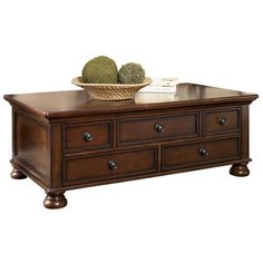 Столик журнальный Porter T697-20 71х132х48 см Коричневый Ashley