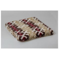 ТМ Ярослав Одеяло 70% шерсть жаккард 140х205 Орнамент беж. с красным 2_1