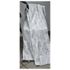 ТМ Ярослав Одеяло 100% хлопок 140х205 жаккард деревья серые 16_30