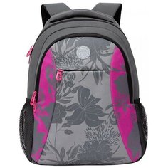 Рюкзак Grizzly RD-142-2 темно- серый- фуксия